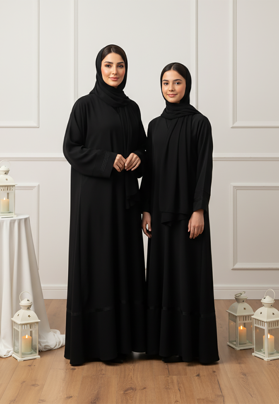 The Noor Abaya: Timeless Grace for for Mother & Daughter-809MD