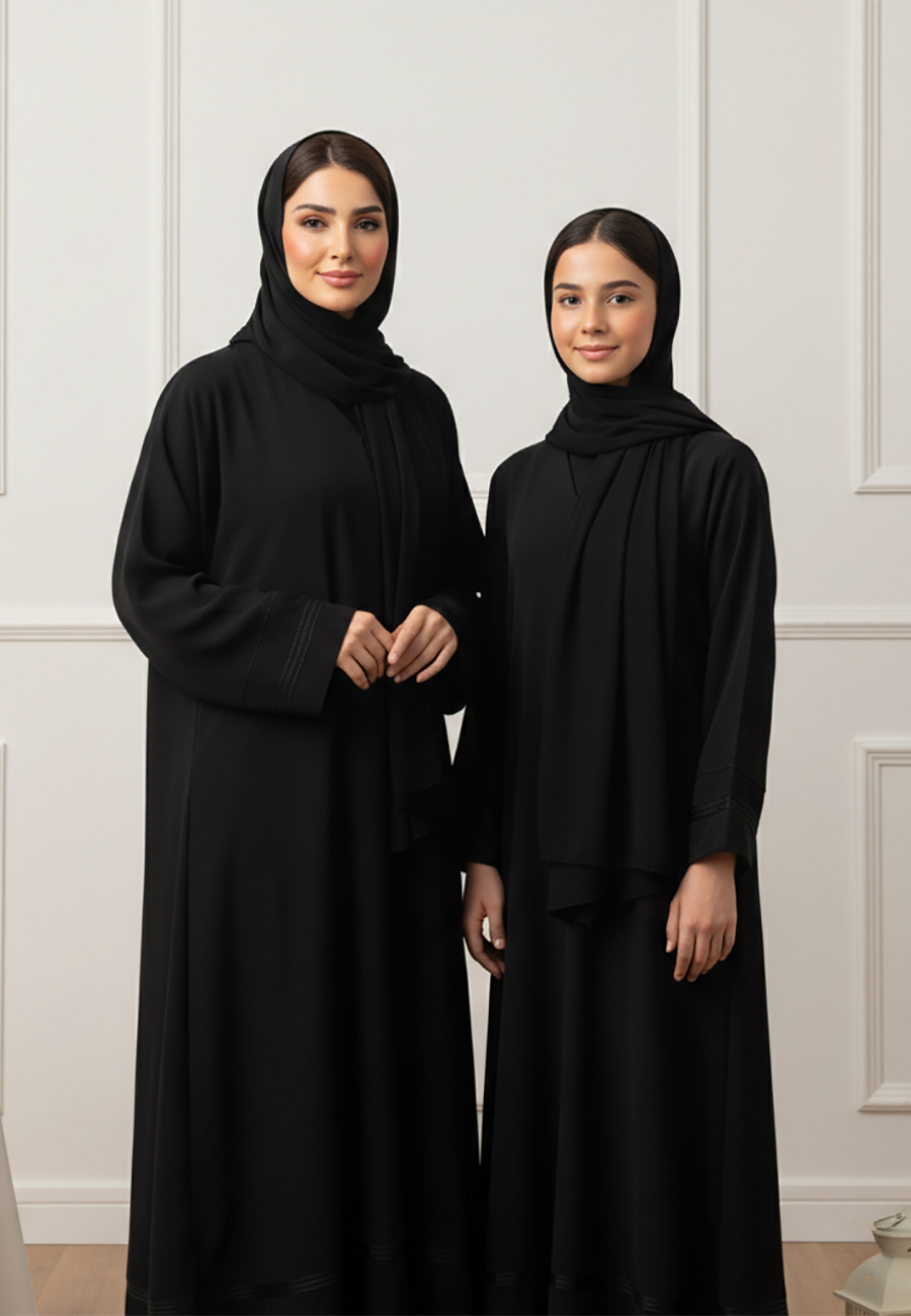 The Noor Abaya: Timeless Grace for for Mother & Daughter-809MD