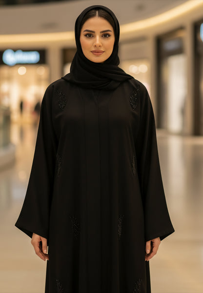 Classic-Black-Nida-Abaya-with-Subtle-Embroidery-Detail-811