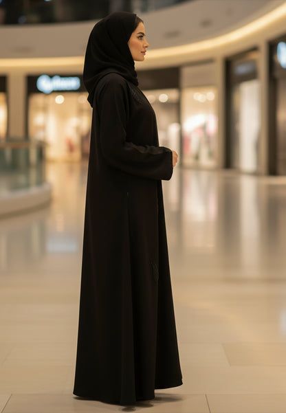 Classic-Black-Nida-Abaya-with-Subtle-Embroidery-Detail-811