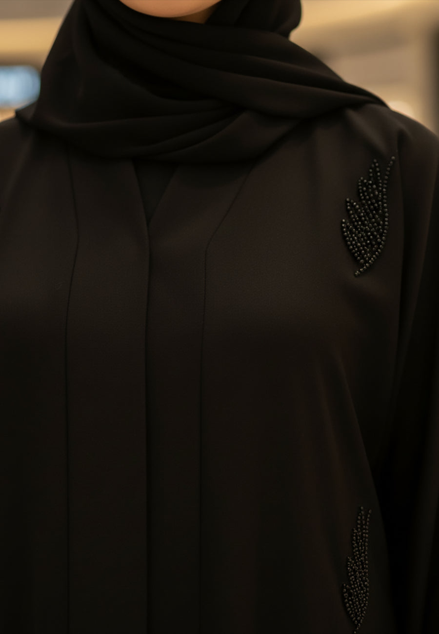 Classic-Black-Nida-Abaya-with-Subtle-Embroidery-Detail-811