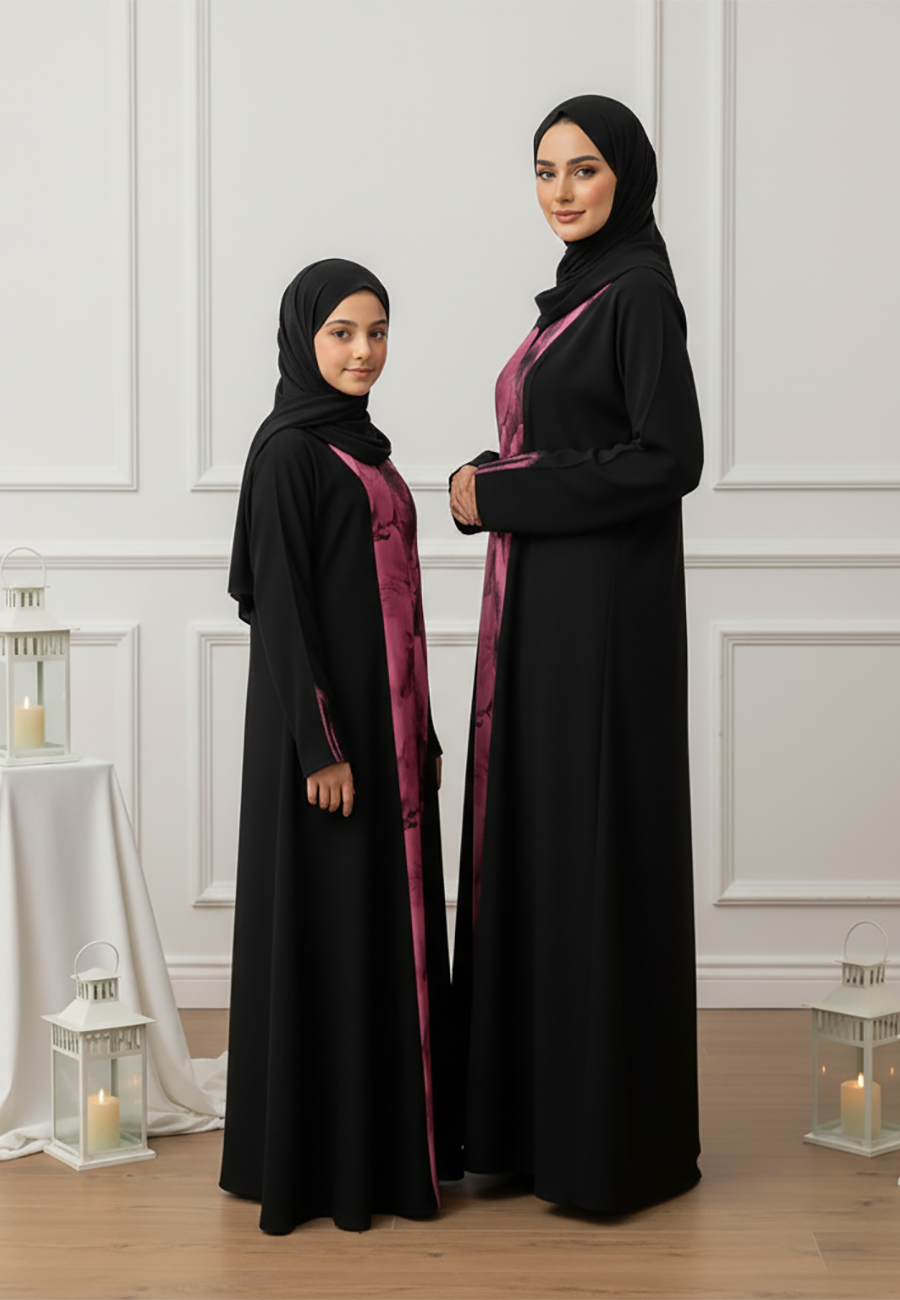 The Amira Mother & Daughter Abaya: Modern Practicality-813MD