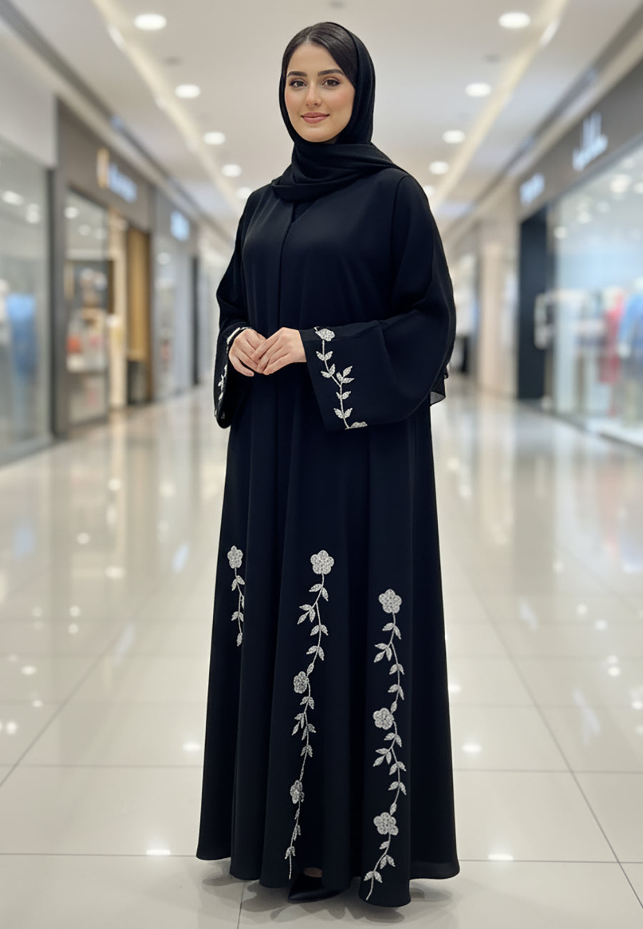 The-Desert-Rose-Abaya-|-White-Floral-Embroidery-on-Premium-Nida-814