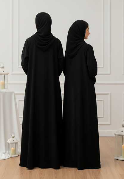 The Safiya Mother & Daughter Abaya: Textural Elegance-815MD