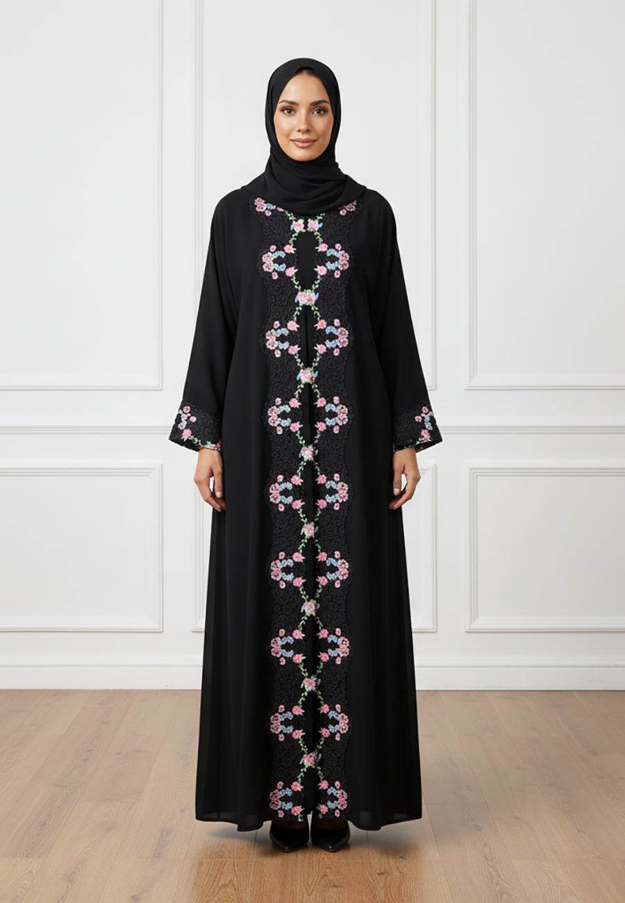 Premium-Black-Nida-Abaya-with-Intricate-Embroidery-823