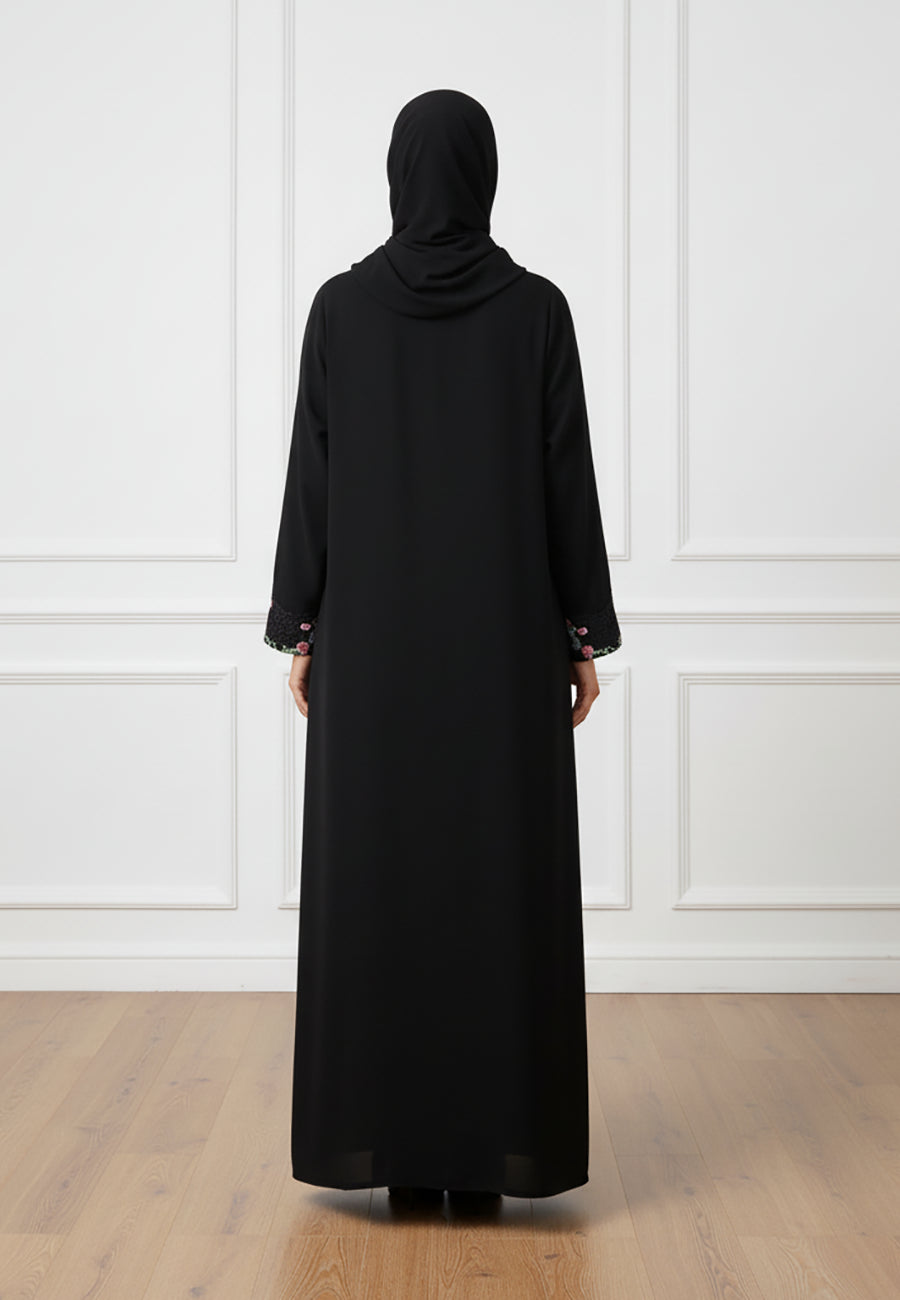 Premium-Black-Nida-Abaya-with-Intricate-Embroidery-823