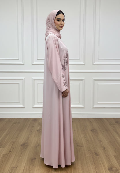 Serene-Blossom:-Premium-Blush-Pink-Nida-Abaya-with-Branch-Embroidery-825