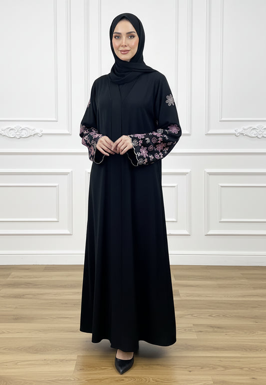 Amethyst-Flora-Embroidered-Abaya-–-Scalloped-Sleeve-Edition-829