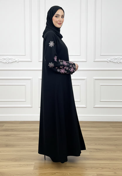 Amethyst-Flora-Embroidered-Abaya-–-Scalloped-Sleeve-Edition-829