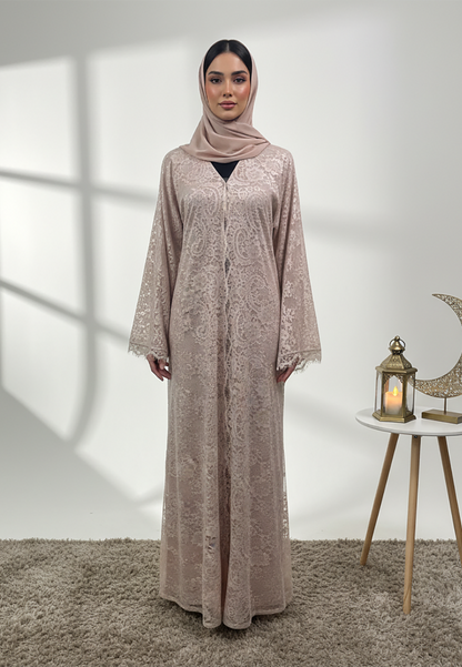 Double-layer-Abaya,-crafted-from-Lace-and-satin-layering-838