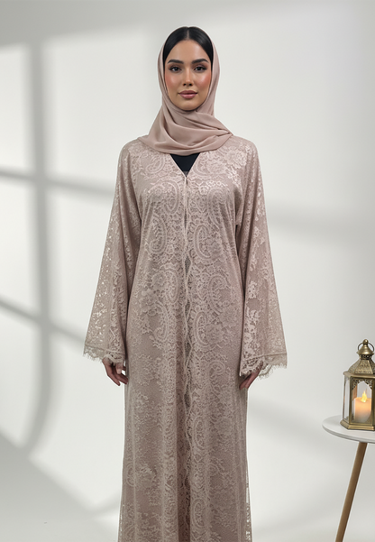 Double-layer-Abaya,-crafted-from-Lace-and-satin-layering-838