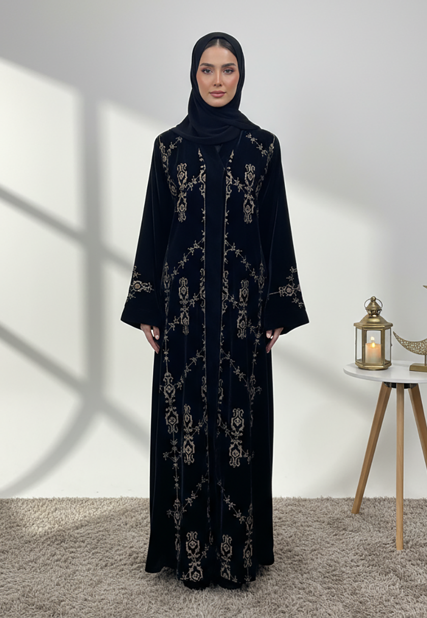 Luxurious-velvet-abaya-845