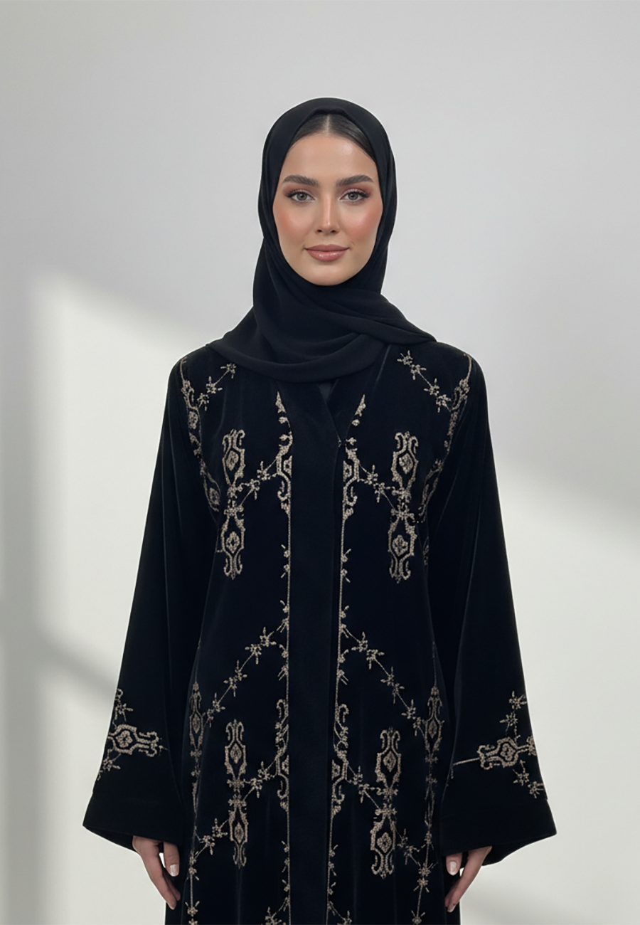 Luxurious-velvet-abaya-845