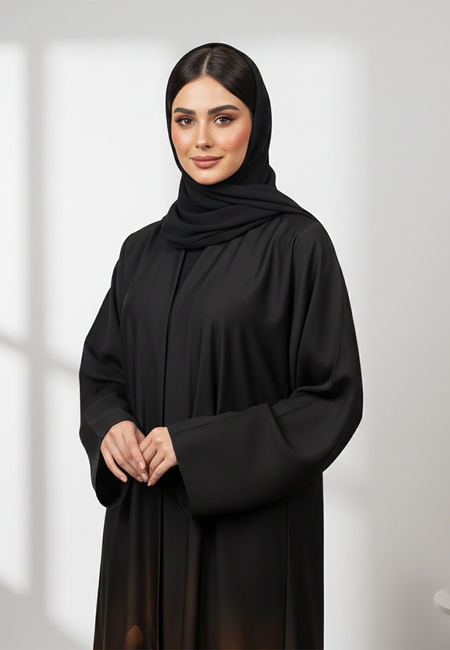 Elegant-Black-and-Gold-Floral-Print-Abaya-852
