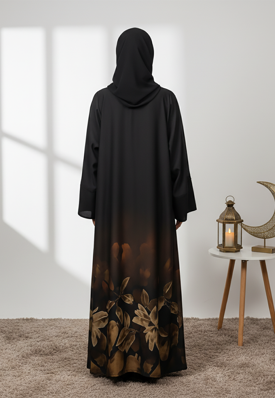 Elegant-Black-and-Gold-Floral-Print-Abaya-852
