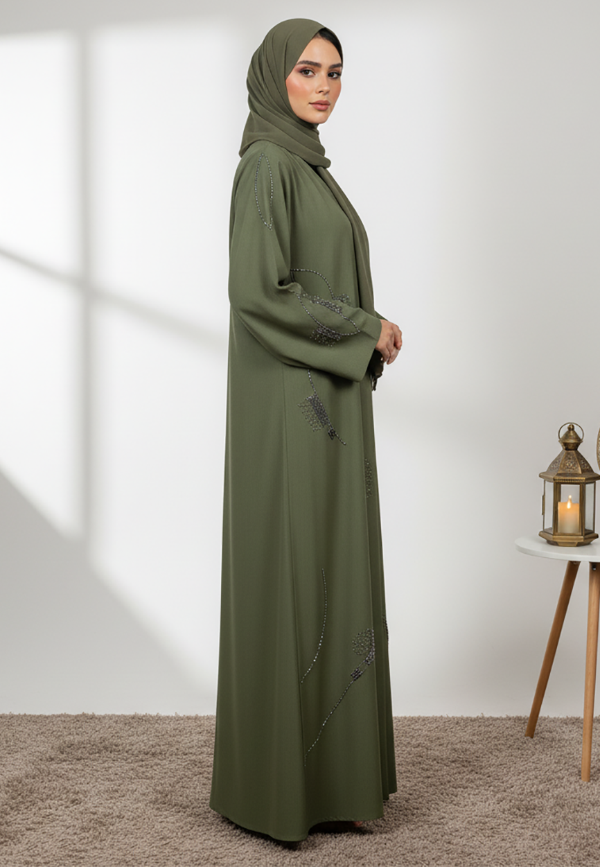 Emerald-Elegance-Abaya---Green-Traditional-Garment-853