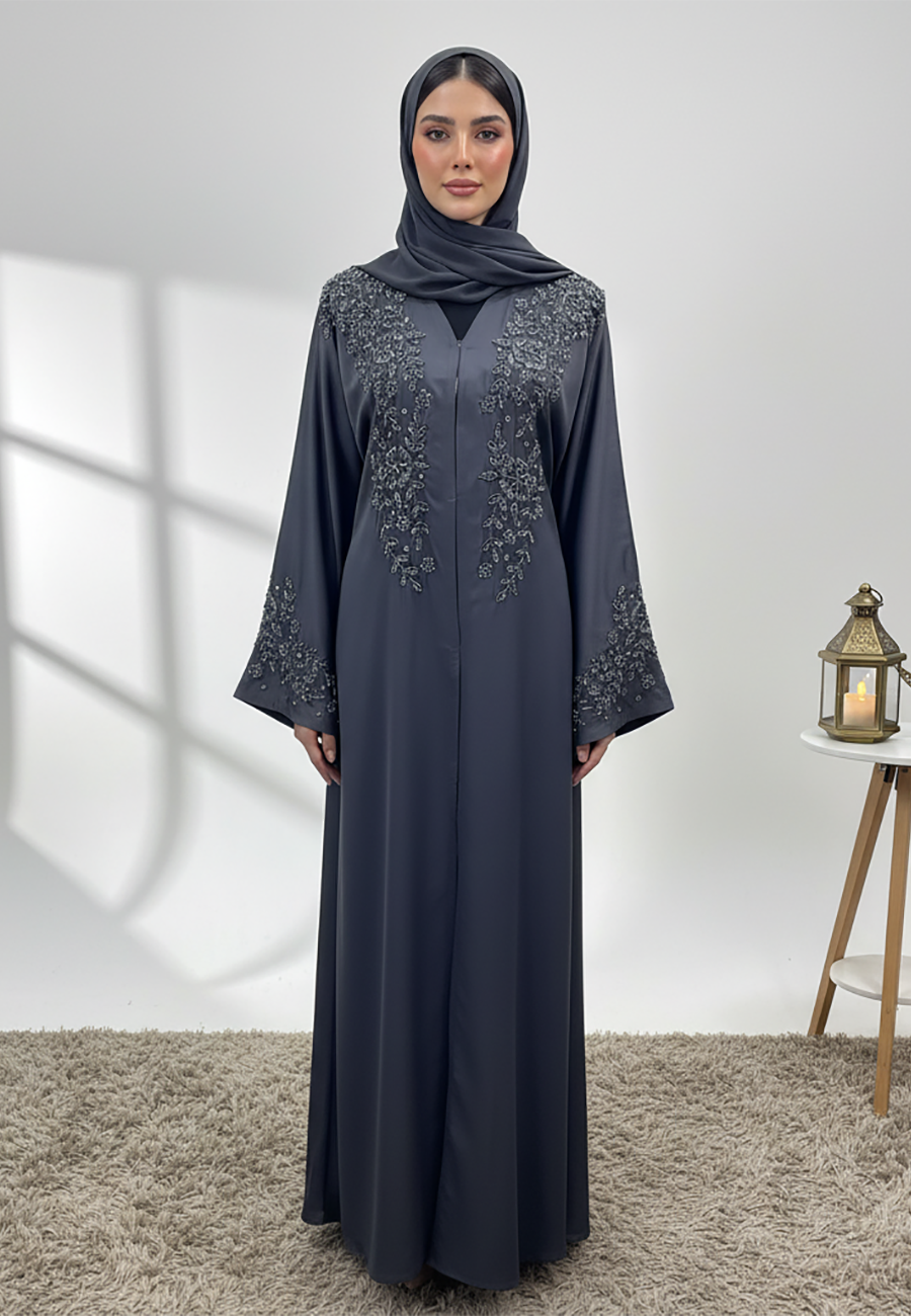 Beaded-Neck-Abaya-856