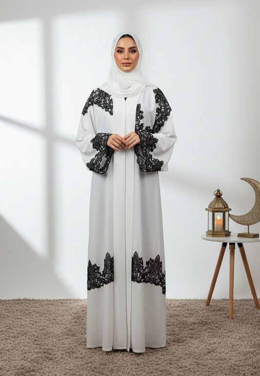 White-Contrast-Lace-Abaya-858