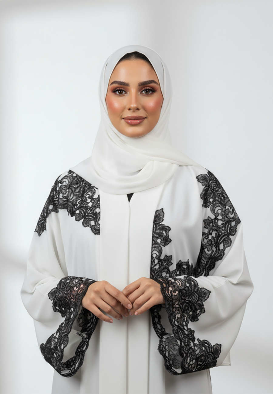 White-Contrast-Lace-Abaya-858