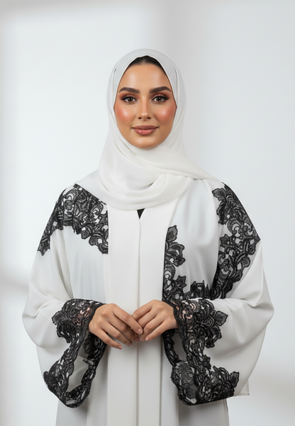 White-Contrast-Lace-Abaya-858