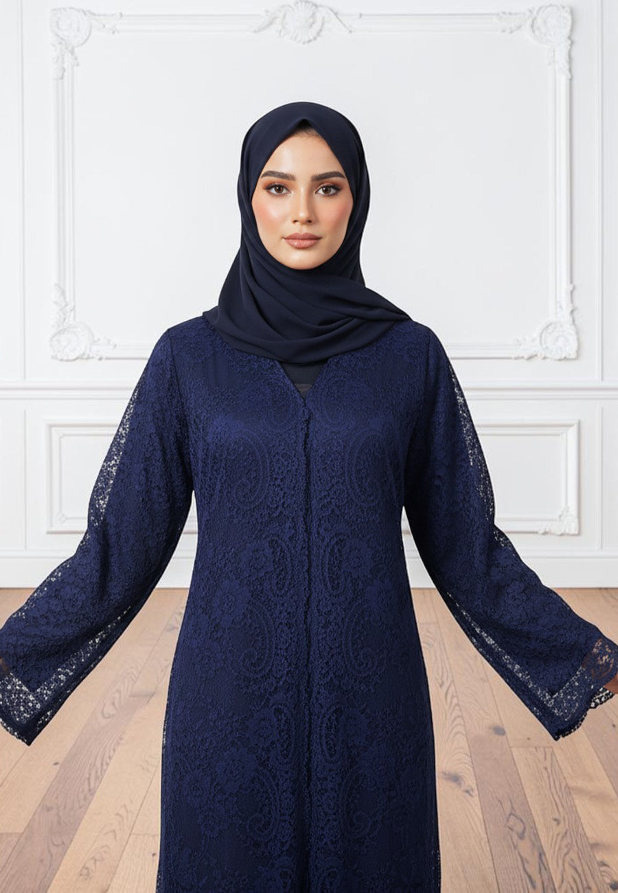 Floral-Lace-Overlay-Open-Abaya-|-Dantil-&-Nida-Fabric-859