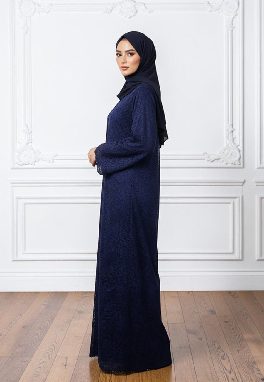 Floral-Lace-Overlay-Open-Abaya-|-Dantil-&-Nida-Fabric-859