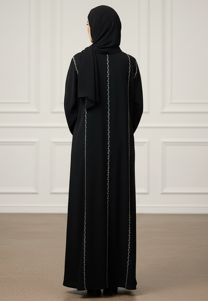 Layla-Minimalist-Bead-Trim-Abaya-|-Premium-Nida-Fabric-861