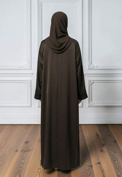 The-Serene-Espresso-Hand-Embellished-Abaya-|-Nida-Fabric-868