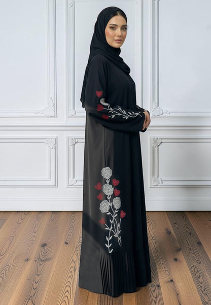 Elegant-Floral-Embroidery-Abaya-|-Nida-Fabric-869