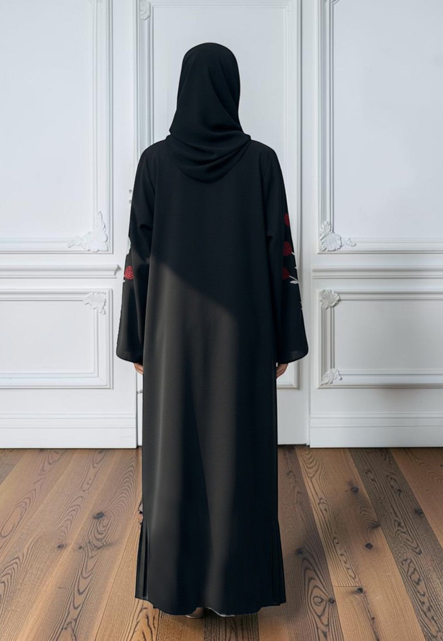 Elegant-Floral-Embroidery-Abaya-|-Nida-Fabric-869
