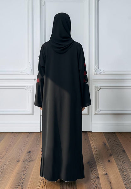 Elegant-Floral-Embroidery-Abaya-|-Nida-Fabric-869