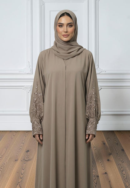 legant-Hand-Embellished-Cuffed-Abaya-|-Nida-Fabric-872