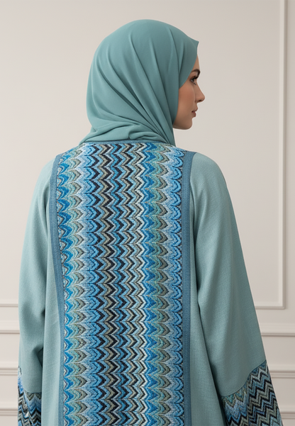 The-Azure-Chevron-Open-Abaya-Set-|-Linan-Fabric-879