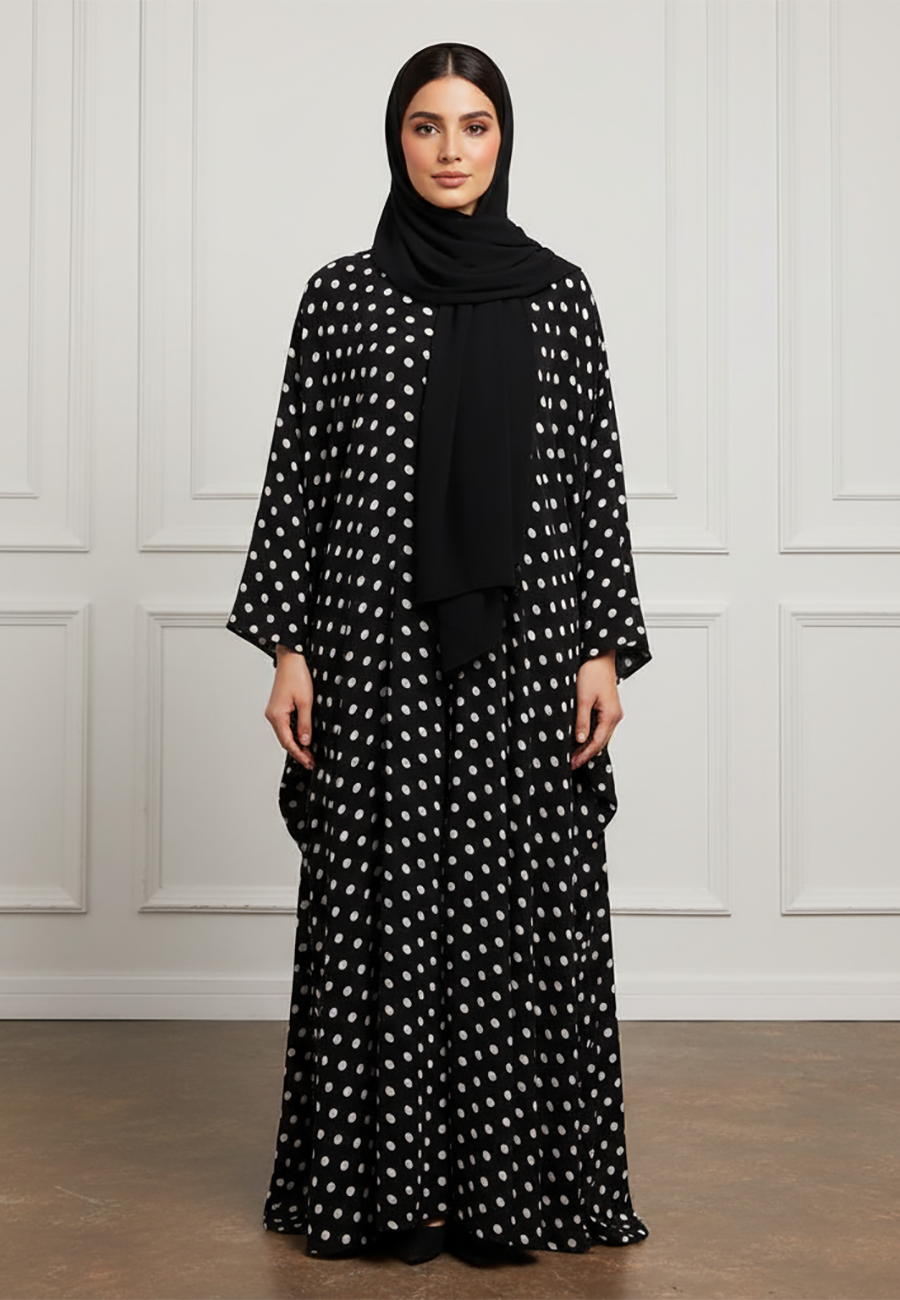 Polka-Dot-Print-Batwing-Abaya-884