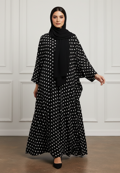 Polka-Dot-Print-Batwing-Abaya-884