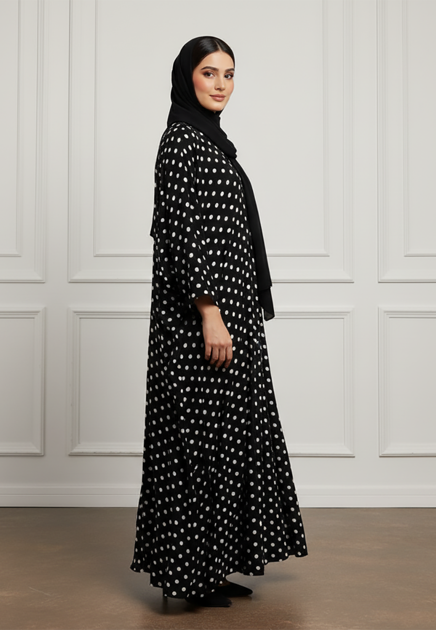 Polka-Dot-Print-Batwing-Abaya-884