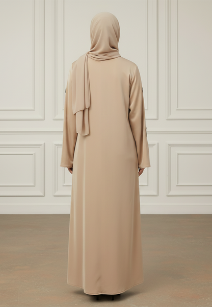 Elegant-Bow-Embellished-Minimalist-Abaya-886