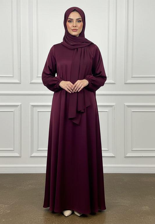 Deep-Plum-Silk-Finish-Abaya-888