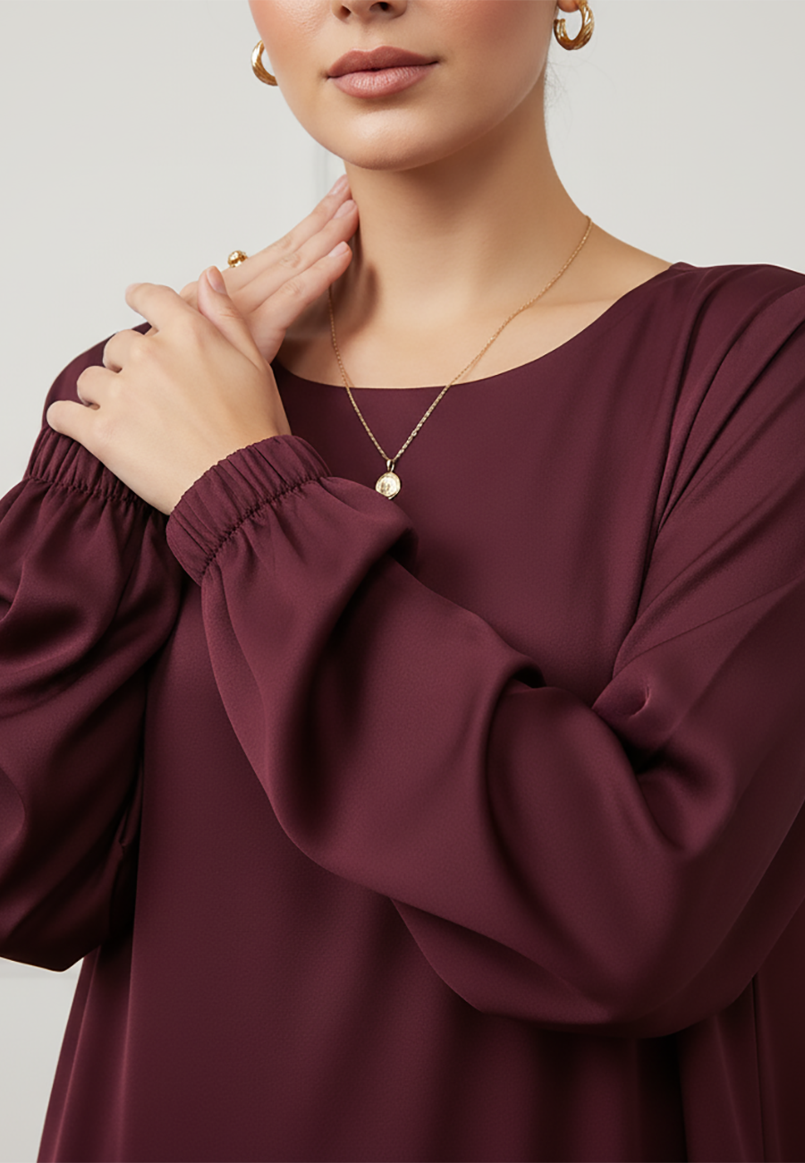 Deep-Plum-Silk-Finish-Abaya-888