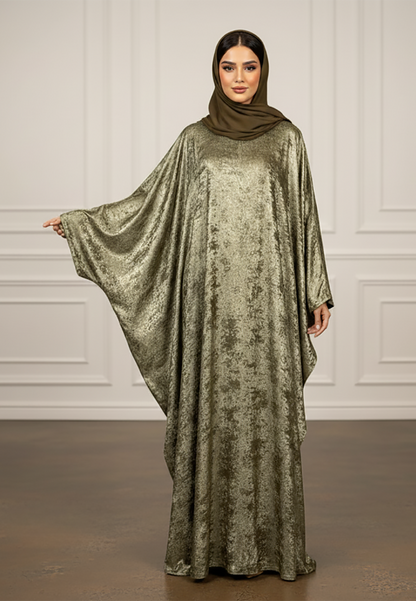Metallic-Moss-Batwing-Abaya-904