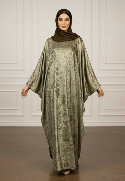 Metallic-Moss-Batwing-Abaya-904