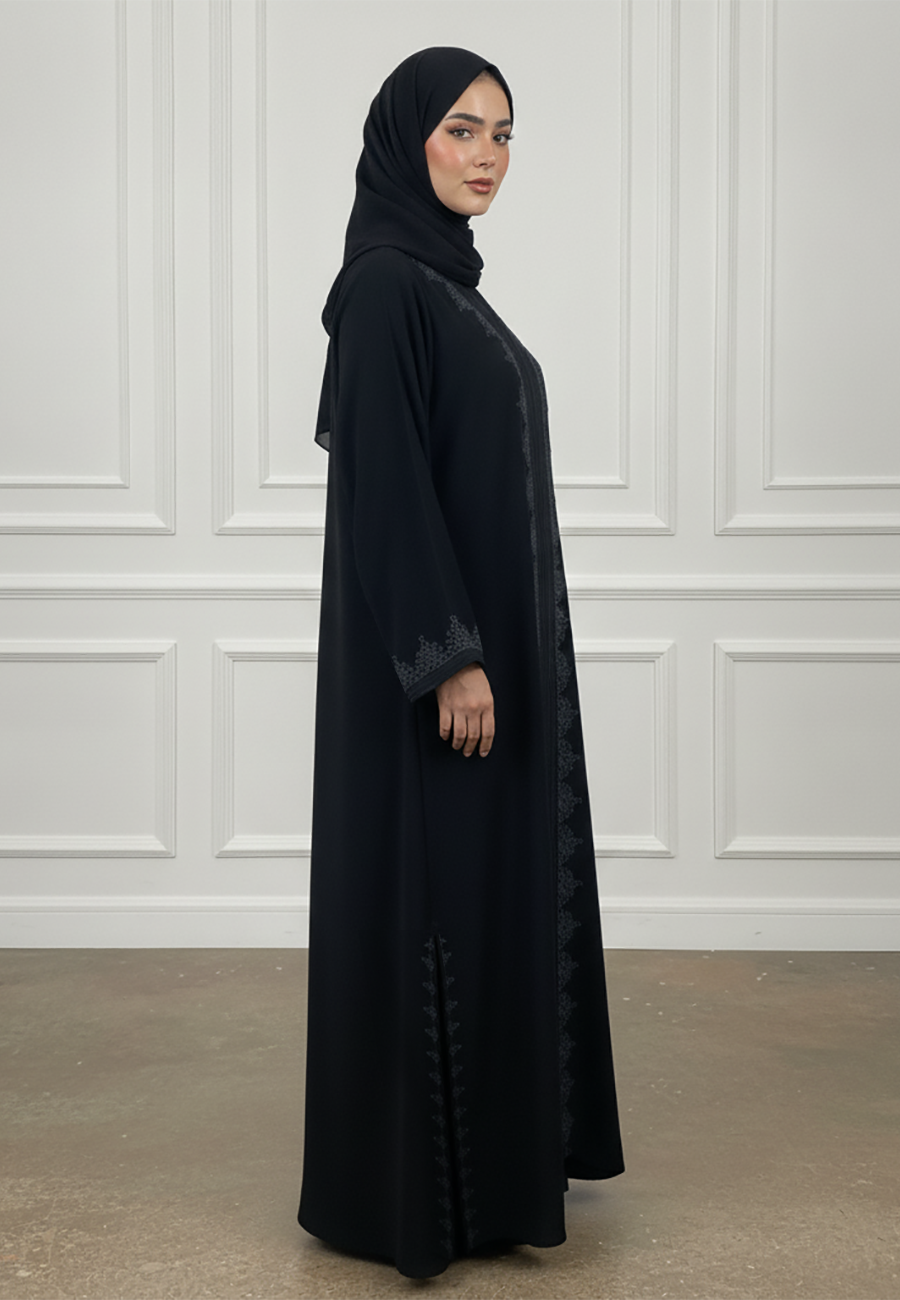 Baroque-Embroidered-Abaya-|-Nida-Fabric-913