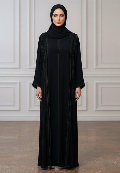 Geometric-Stitch-Abaya-|-Nida-Fabric-916