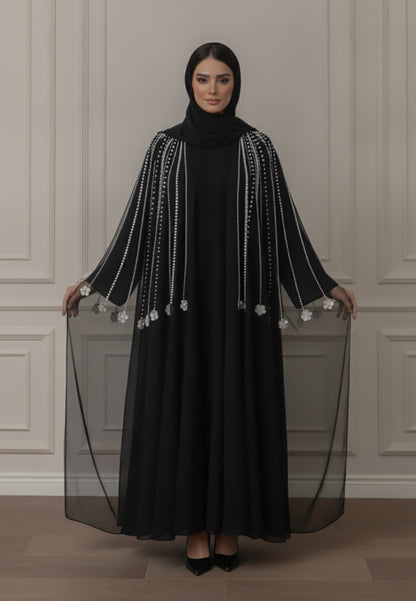 Pearl-Embellished-Abaya-|-Net-&-Nida-Fabric-917