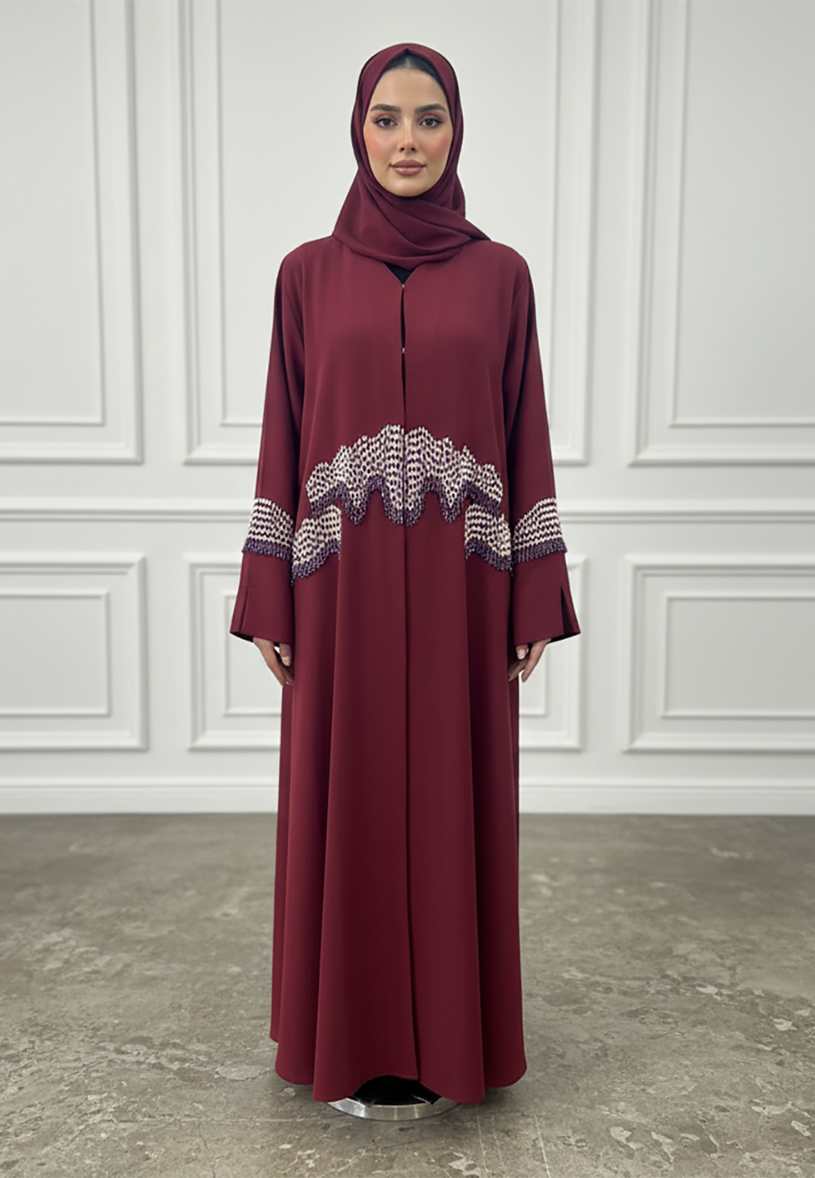 Wave-Embroidered-Abaya-|-Nida-Fabric-919