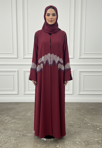 Wave-Embroidered-Abaya-|-Nida-Fabric-919
