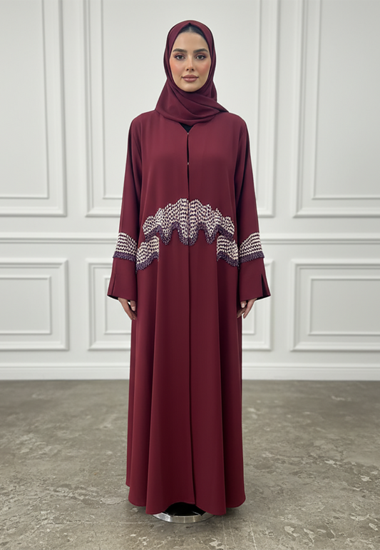 Wave-Embroidered-Abaya-|-Nida-Fabric-919