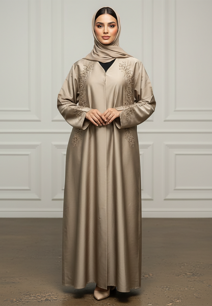 Hand-Beaded-Shimmer-Abaya-|-Silk-Blend-Fabric-924
