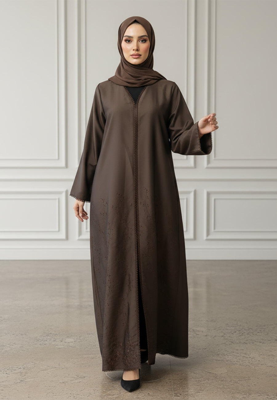 Braided-Accent-Abaya-|-Crepe-Fabric-925
