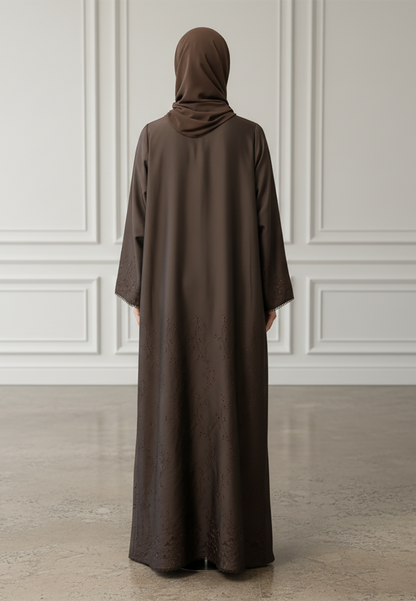 Braided-Accent-Abaya-|-Crepe-Fabric-925
